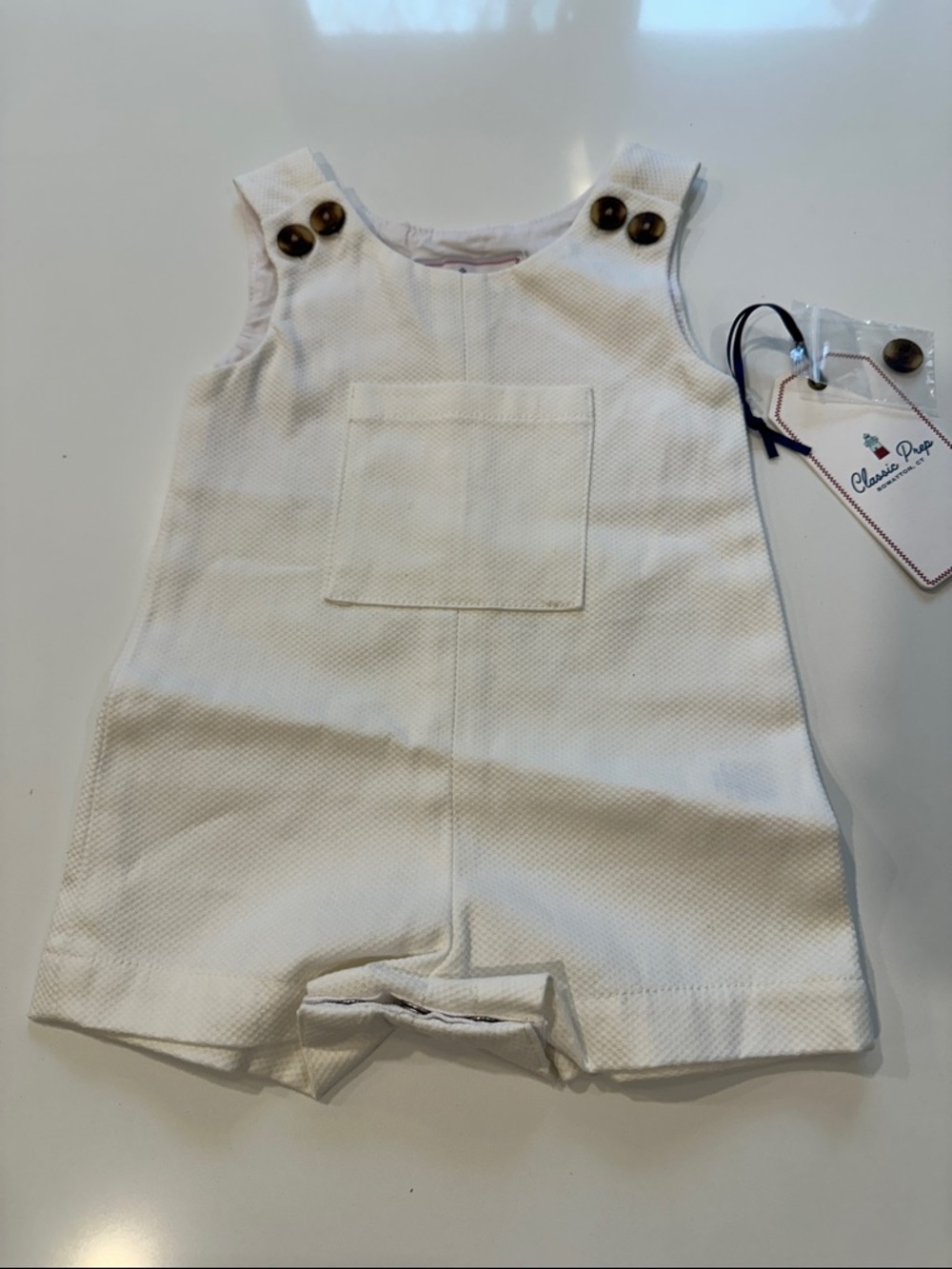 NEW Classic Prep Cotton Pique Shortall Romper